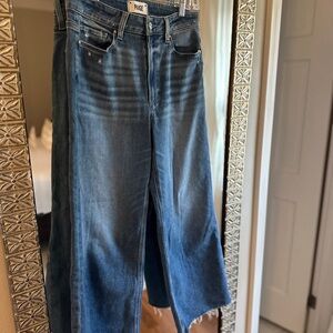PAIGE Blue Wide Leg Jeans